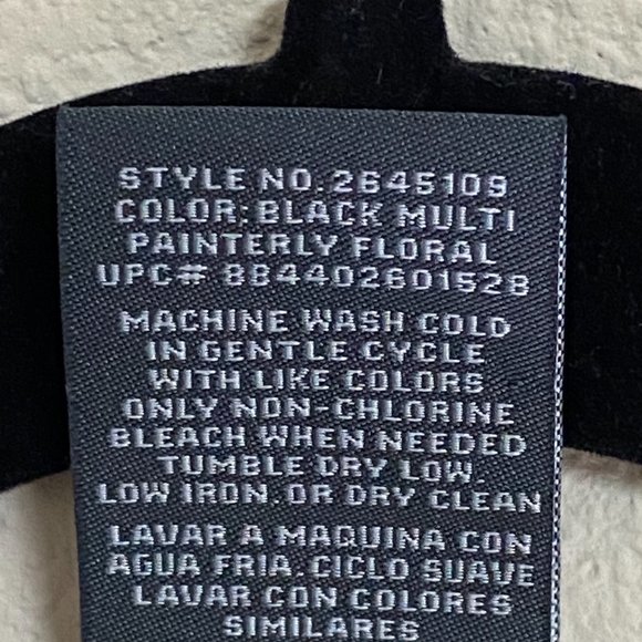 Chelsea and Theodore Top Black Multi Pattern Floral - Picture 13 of 13